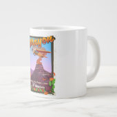 Mayon Volcano philippines Adventure Poster Jumbo-Tasse (Vorderseite Rechts)