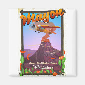 Mayon Volcano philippines Adventure Poster Magnet (Vorne)