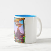 Mayon Volcano philippines Adventure Poster Zweifarbige Tasse (VorderseiteRechts)