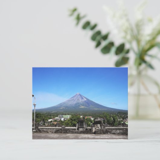 Mayon Volcano Postkarte (Stehend Vorderseite)