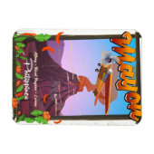 Mayon-Vulkan Philippinen Abenteuerposter Magnet (Horizontal)