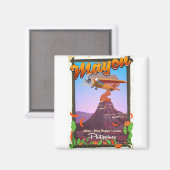 Mayon-Vulkan Philippinen Abenteuerposter Magnet (Vorderseite/Rückseite)