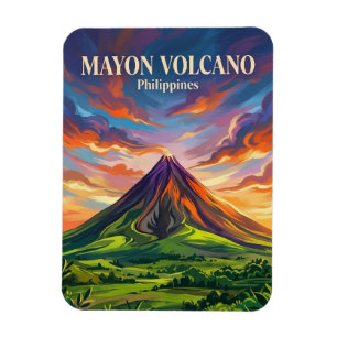 Mayon-Vulkan Philippinen Magnet