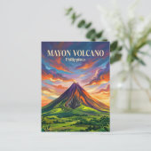 Mayon Vulkan Philippinen Postkarte (Stehend Vorderseite)