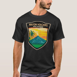 Mayon Vulkan Philippinen Reise Kunst Vintage T-Shirt