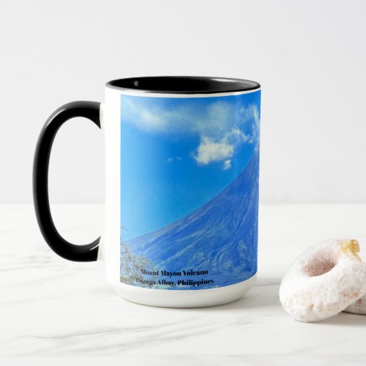 Mayon-Vulkan, Philippinen - Tasse (Mit Donut)
