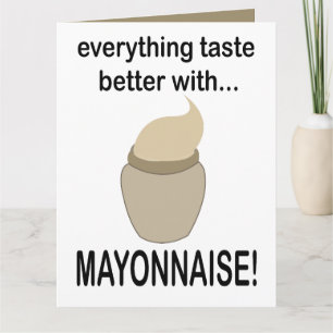 Mayonnaise-Sauce Essen Lustige Mayonnaise Karte