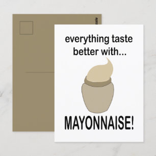 Mayonnaise-Sauce Essen Lustige Mayonnaise Postkarte
