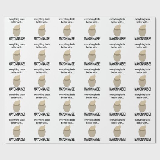 Mayonnaise Sauce Food Funny Mayonnaise Geschenkpapier (Flach)