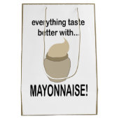 Mayonnaise Sauce Food Funny Mayonnaise Mittlere Geschenktüte (Rückseite)