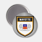 Mayotte Flag einzigartige moderne coole Textur-Pro Magnet (Vorderseite/Rückseite)