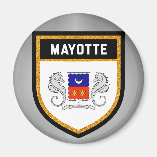 Mayotte Flag einzigartige moderne coole Textur-Pro Magnet (Vorne)