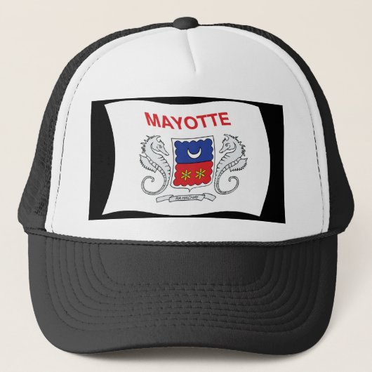 Mayotte Flag Hat Truckerkappe (Vorderseite)