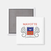 Mayotte Flag Magnet (Vorderseite/Rückseite)