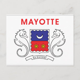 Mayotte Flag Postkarte