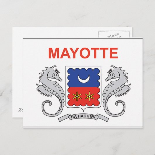 Mayotte Flag Postkarte (Vorne/Hinten)