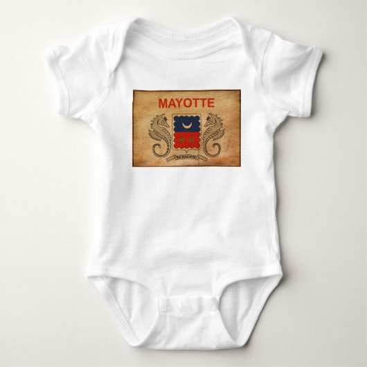 Mayotte-Flagge Baby Strampler (Vorderseite)