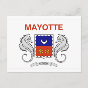 Mayotte-Flagge Postkarte