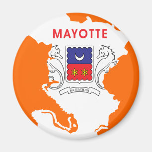 Mayotte-Flaggenkarte Magnet