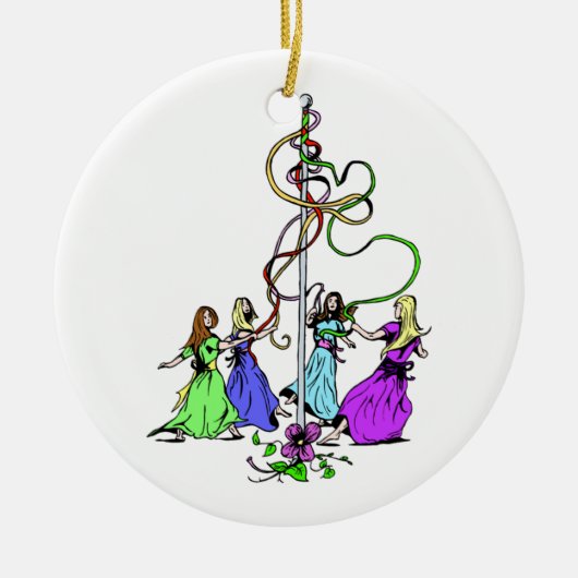 Maypole Dancers Keramikornament (Vorne)