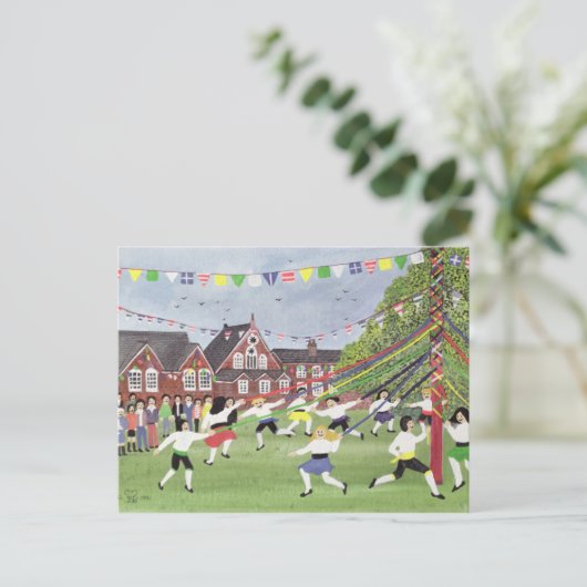 Maypole Dancing 1991 Postkarte (Stehend Vorderseite)