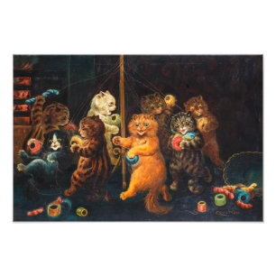 Maypole Louis Wain Fotodruck