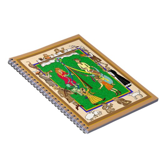 Maypole, mittelalterliches Fest Notizblock (Rechte Seite)