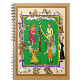 Maypole, mittelalterliches Fest Notizblock (Vorderseite)
