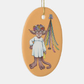 Maypole Monkey Gnome Keramik Ornament (Rechts)