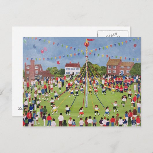 Maypole Postkarte (Vorne/Hinten)