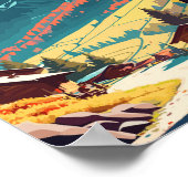 Mayrhofen Österreich Vintage Illustration Poster (Ecke)