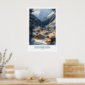Mayrhofen Ski-Wandkunstposter 1 Poster (Küche)