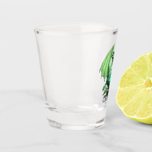 Mays Geburtsteinzeitdrache: Smarald Schnapsglas (Links)