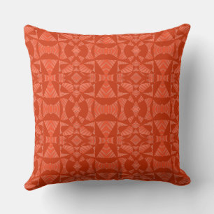 Maz Abstrakt Zebra Mosaic - Terracotta Kissen
