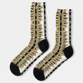 Maz Afrofuturist Pattern Gold Socken (Linkes Detail)