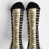 Maz Afrofuturist Pattern Gold Socken (Oben)