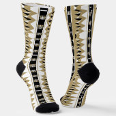 Maz Afrofuturist Pattern Gold Socken (Gewinkelt)