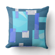 Maz Egyptian Collage - Aquamarin Blue Türkise Whit