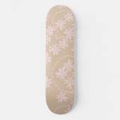 Maz Floral Bubbles Polka Dot - Light Brown Pink Skateboard (Vorderseite)
