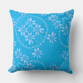 Maz Floral Bubbles Polka Dot Türkquoise Blue Kissen