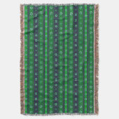 MAZ Floral gestreiftes Rippenstrickmuster 027 Decke (Vorderseite Vertikal)