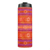 MAZ Floral Striped Ribbed Knitting Pattern 245 Thermosbecher (Vorderseite)