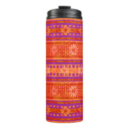 MAZ Floral Striped Ribbed Knitting Pattern 245 Thermosbecher