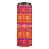 MAZ Floral Striped Ribbed Knitting Pattern 245 Thermosbecher (Rückseite)