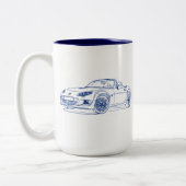 Maz Miata MX5 2013 Zweifarbige Tasse (Links)
