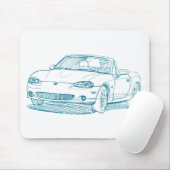 Maz Miata MX5 2. GEN Mousepad (Mit Mouse)