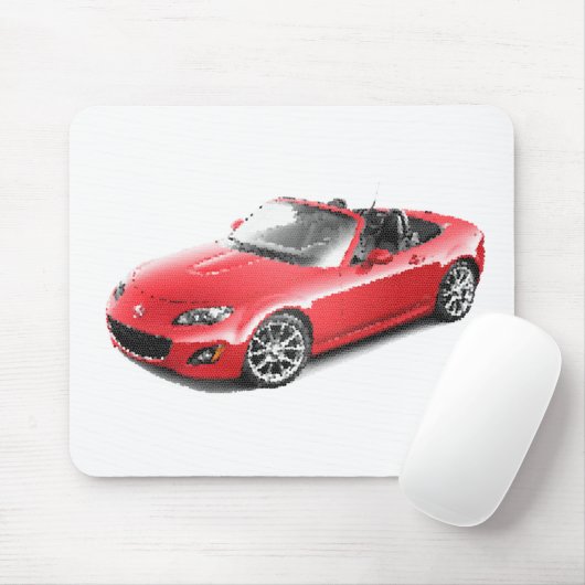 Maz Miata MX5 Eunos Gen3-5 geknackt Mousepad (Mit Mouse)