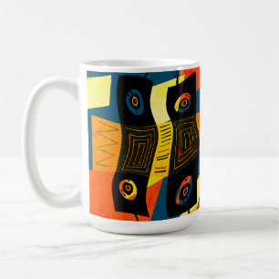 Maz Noughts & Wavy Squares Karo Abstrakt 6b 1974 Kaffeetasse