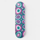 Maz Psychedelic Eggs - Magenta White Aquamarin Skateboard (Vorderseite)
