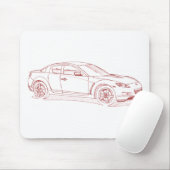 Maz RX8 2003 Skizze Mousepad (Mit Mouse)